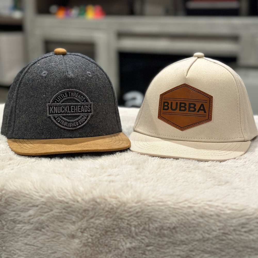 Gray and Tan Kids Hat